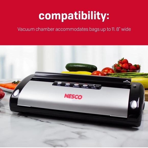 NESCO VS-02 Vacuum Sealer Machine /Food Starter Kit with Automatic Shut-Off - Picture 2 of 10
